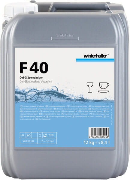 Płyn F40 12kg do szkła z utleniaczem - Winterhalter