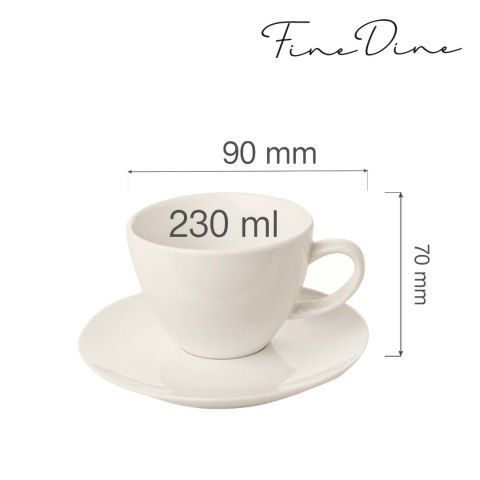 Filiżanka elegancka ze spodkiem Crema 230 ml - Fine Dine