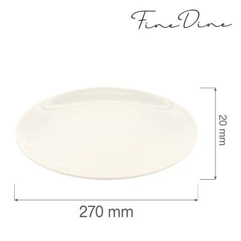 Talerz bez rantu Crema 270 mm - Fine Dine