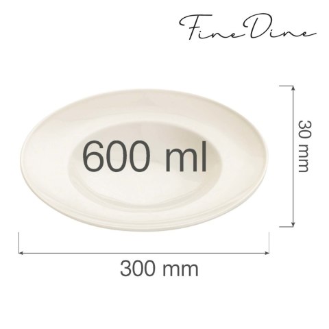 Talerz do pasty Crema 260 mm - Fine Dine