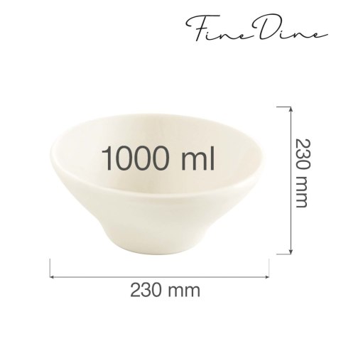 Miska stożkowa Crema 1000 ml, 190x75 mm - Fine Dine