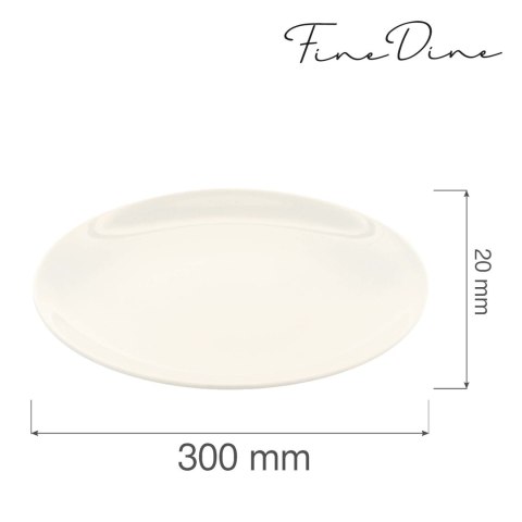 Talerz bez rantu Crema 300 mm - Fine Dine