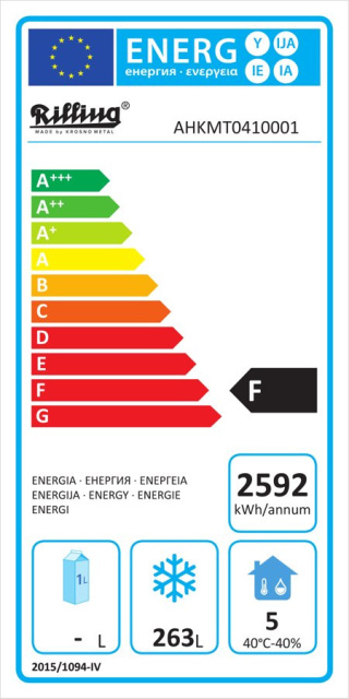 Szafa mroźnicza Linia 410 z własnym chłodzeniem, AHKMT0410001 | Rilling