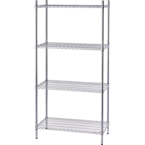 Regał magazynowy chromowany 4 półki 610x455x1800mm Regał magazynowy chromowany 4 półki 610x455x1800mm